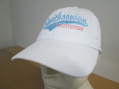 Smithsonian Institute Institution Golf Hat Cap White Blue Museum Preppy Womens