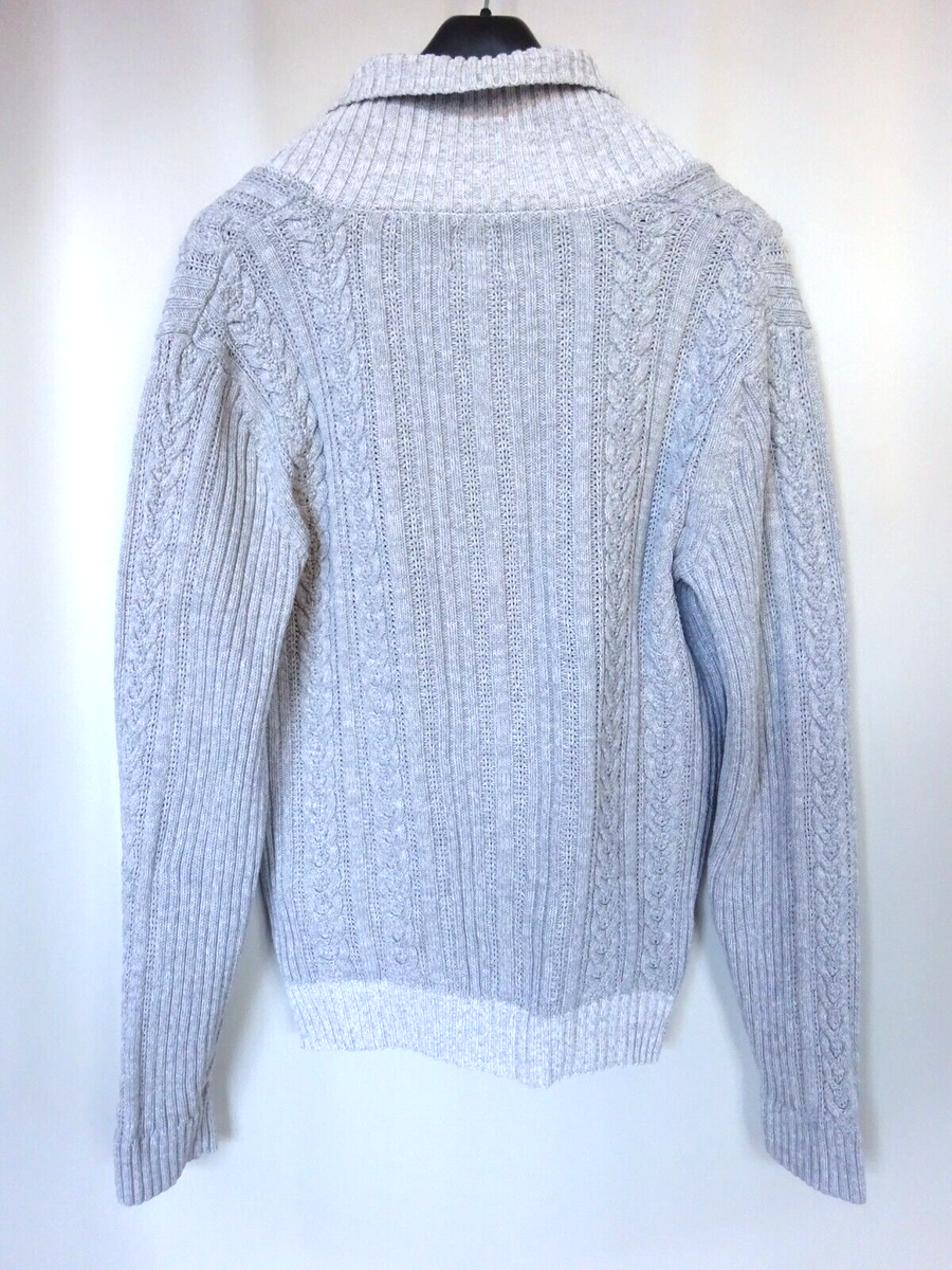 Gilet Homme GAP Maille Torsadée 100% Coton - Gris Taille M (US/UK40 EUR50) - Occasion