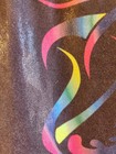 GK Elite Poised Peacock Black Rainbow Gymnastics Leotard Size CM Child Medium — photo 4