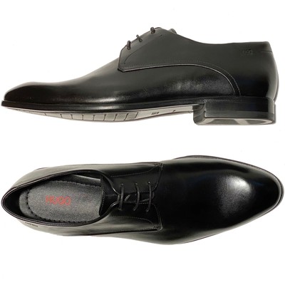 hugo boss plain toe leather derby