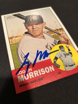 Logan Morrison Marlins Signed Auto Autographed 2012 Topps Heritage