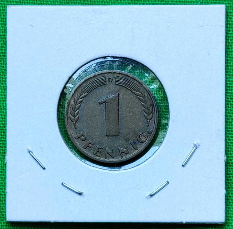 1 Pfennig 1949 D Bank Deutscher Länder GERMANY-FEDERAL REPUBLIC 1 Pfennig 1949-D Bank Deutscher Lander aUNC | eBay