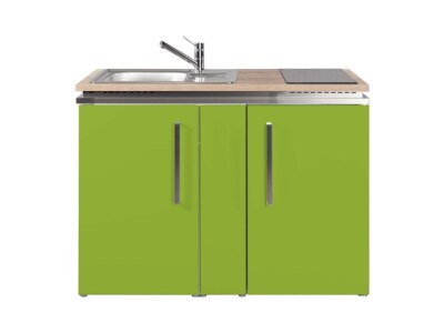 Stengel Miniküche Designline MD 120 mit Kühlschrank, 120 cm, Grün