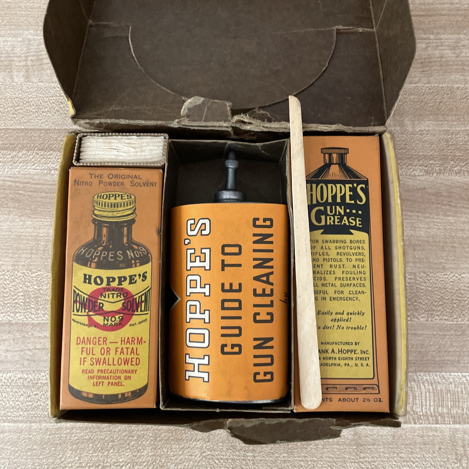 Vintage Hoppe's Gun Cleaning Pack Kit With NOS Lead Top Oil Can eBay