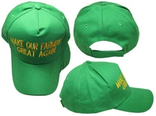 Make Our Farmers Great Again Green! Trump VANCE 2024 Cotton Embroidered Hat Cap