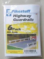 6 Pack HO Highway Guard Rail Kit HO 1:87 SCALE LAYOUT DIORAMA Pikestuff 13