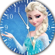 Disney Frozen Elsa Frameless Borderless Wall Clock Nice For Gifts or Decor A471