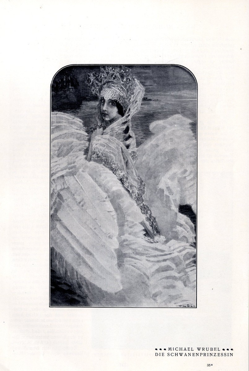 Michael Wrubel Die Schwabenprinzessin Kunstdruck von 1907 | eBay.de