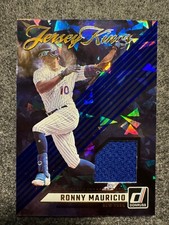 Ronny Mauricio 2024 Panini Donruss Baseball Jersey Kings Patch New York Blue Ice