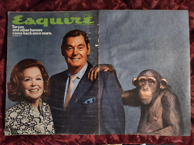 ESQUIRE April 1970 Tarzan Johnny Weissmuller Marueen O'Sullivan Wayne Cochran 