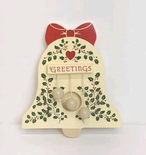 Vintage Christmas Door Harp Chime Bell Shape Wall Decor By Current Inc.