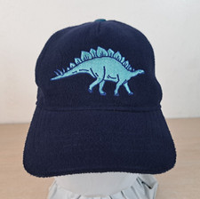 STEGOSAURUS DINOSAUR YOUTH ADJUSTABLE STRAPBACK BASEBALL HAT/CAP, BLUE, DINO
