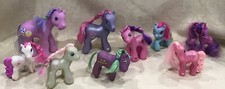 Vintage My Little Pony Lot of 9 Hasbro Pony Figures