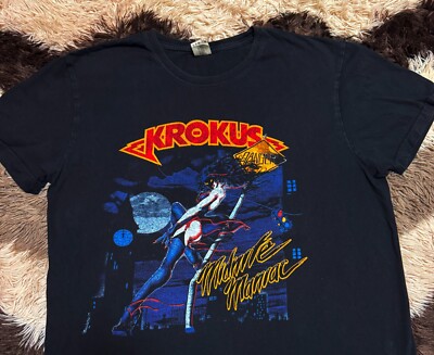 KROKUS BAND MIDNITE MANIAC SHIRT HEAVY METAL ROCK SIZE 2XL XXL