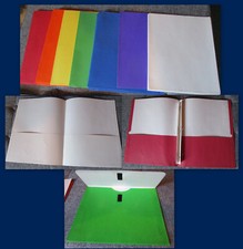 Two pocket folders Cardstock Multi color Assortment /Some with prong Fasteners