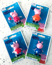 Lot of 4 New In Plastic: Peppa Pig, George Pig, Mummy Pig, Tea Party Peppa 2.25"