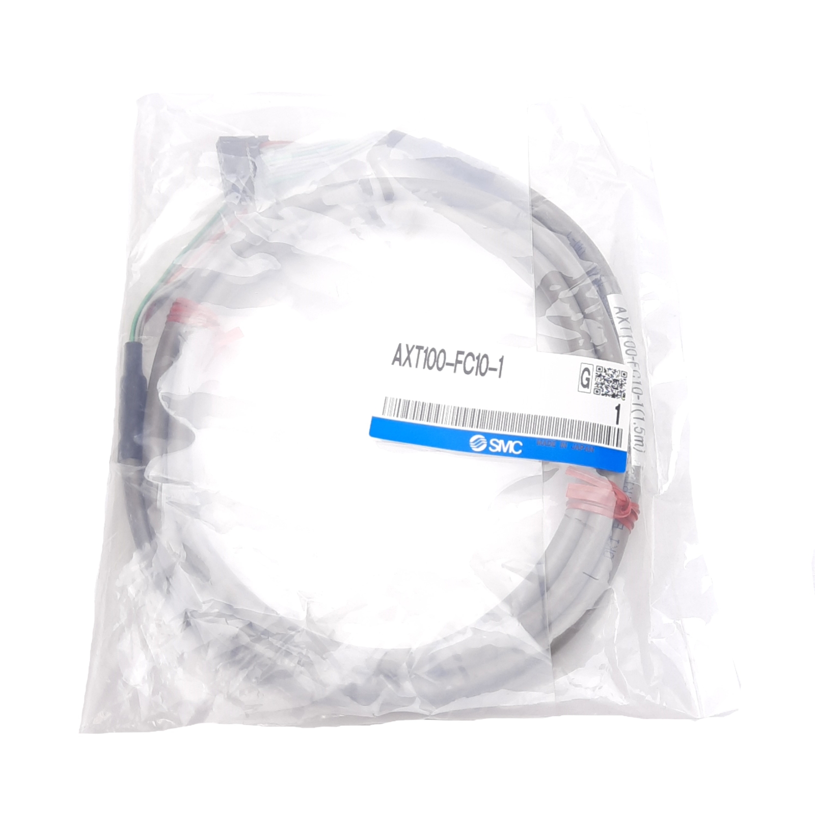 SMC AXT100-FC10-1 Flat Ribbon Cable Assembly, 10-Pins, 1.5m Long, For SV Series