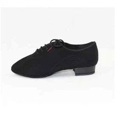 BD Dance Shoes Men Latin 309 Black 317 Modern Shoe Hot Oxford Heel 25 MM Canvas