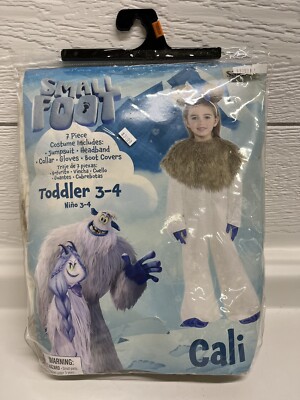 SMALL FOOT YETI CALI Toddler Size 3T - 4T 7 Piece Costume Halloween Dress Up NEW