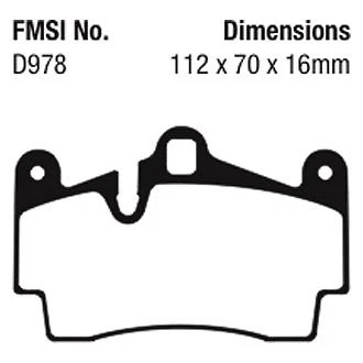 Pastillas de freno traseras EBC DP41474R Yellowstuff para Porsche Cayenne 2003-2010 Foto 3 de 4