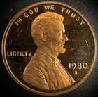 1980-S Lincoln Memorial Cent Proof — photo from another recent sale