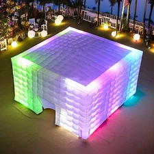 7*7*4m Inflatable Air Cube Tent Night Club With Lights For Party Birthday Event
