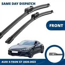 Front Windscreen 26" 20" Flat Aero Wiper Blades Pair for Audi e-tron GT 20-24