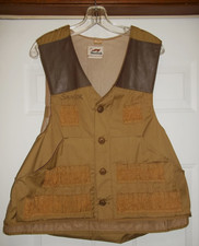 Vintage Duxbak Mains Le Cloth Duck Hunting Vest Sz L Game Bag 28 Shell Slips