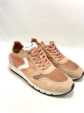 Voile Blanche Julia Power Mesh Pink Blush Suede Sneaker Trainers Sz 37