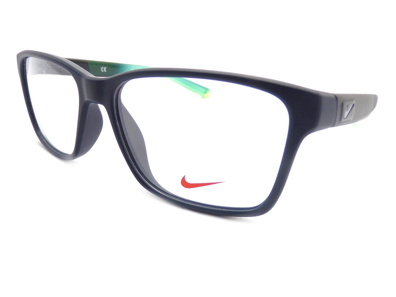 Nike Glasses Frame Matte Obsidian Green Fade 54mm RX Men's Spectacles 7091 413