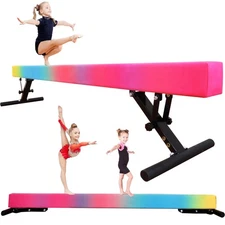 Adjustable 8ft Balance Beam for Kids & Teens - Gymnastics Training Equipment