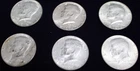 1969 Kennedy Half Dollar circulated 40% Silver 6 Coin Lot