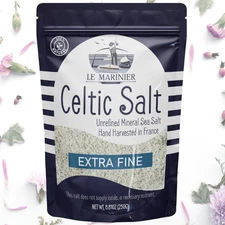 Light Grey Celtic Sea Salt Natural No Additives Hand Harvested Resealable Bag
