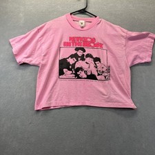 New Kids On The Block Hangin Tough Pink Crop Single Stitch USA Vintage 80s 90s