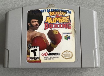 Ready 2 Rumble Boxing Nintendo N64 Cleaned, Tested Authentic Blockbuster Rental