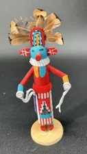 Native American Hopi Kachina Doll Rainbow Signed A.L. Approx. 5”