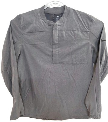 Nike Shield Jacket Mens Large Gray Half Zip Pullover Windbreaker Running