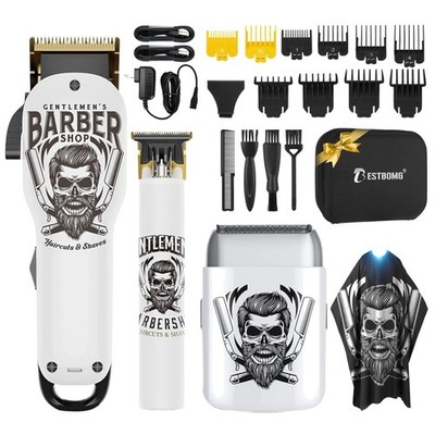 Ceramic T-Blade Hair Clippers and Trimmer Kit for Exceptional Grooming Precision