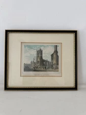 Museum-Quality 1860 Engraving of Manchester Cathedral – Framed Antique UK Artw