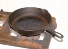 Vintage Erie Cast Iron Skillet 9.75" Diameter, No. 7, 701H