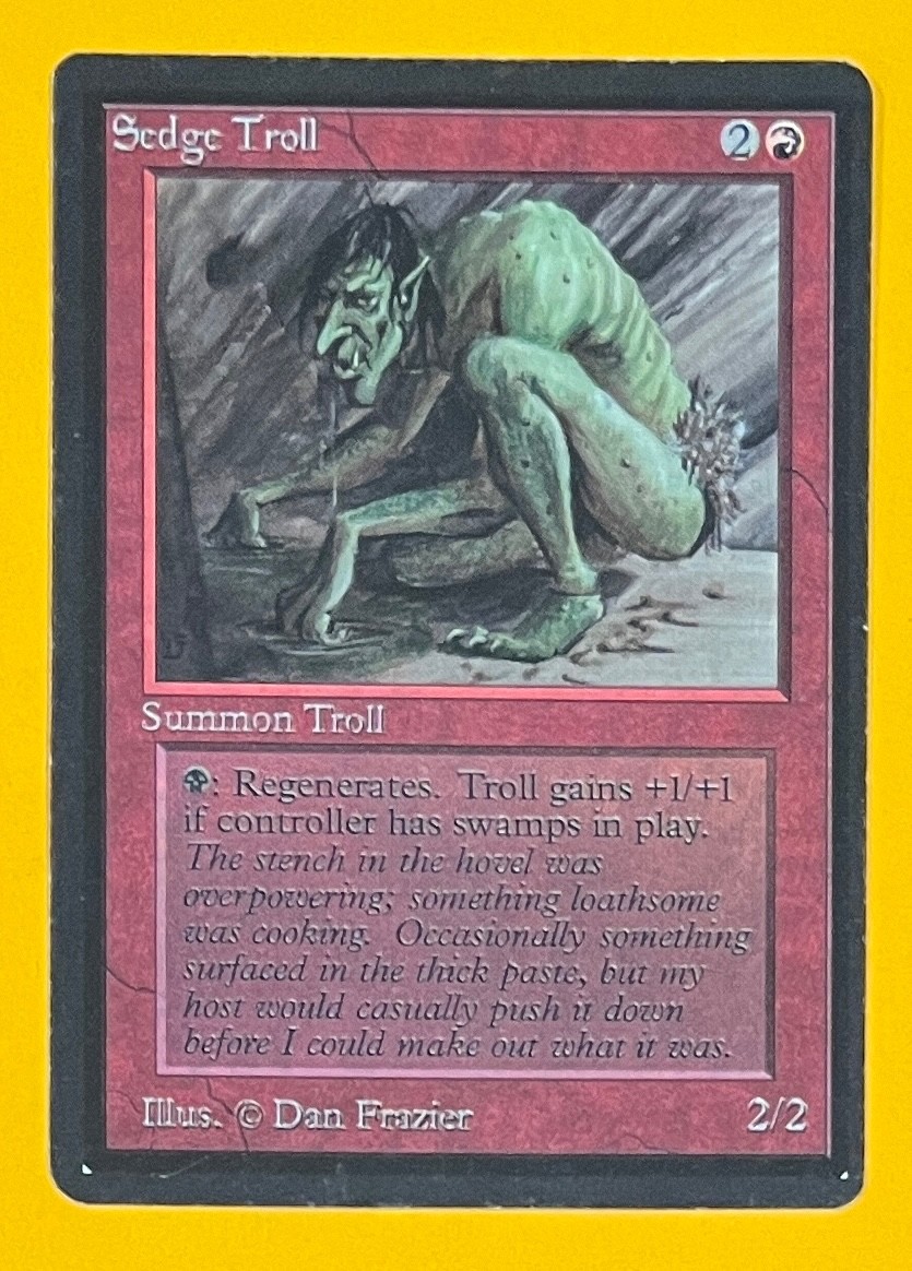 MTG SEDGE TROLL Beta (OldManMTG 012-568)