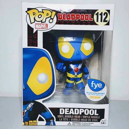 Funko Pop: Marvel - Deadpool (Blue) #112 FYE Exclusive w/ Protector