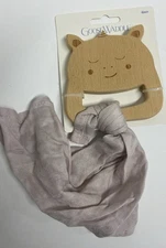 Birchwood Unicorn Baby Teether With Muslin Blankie New On Card Goosewaddle
