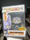 Funko Pop! Dragon Ball Beerus Eating Noodles Hot Topic Exclusive Box Flaws