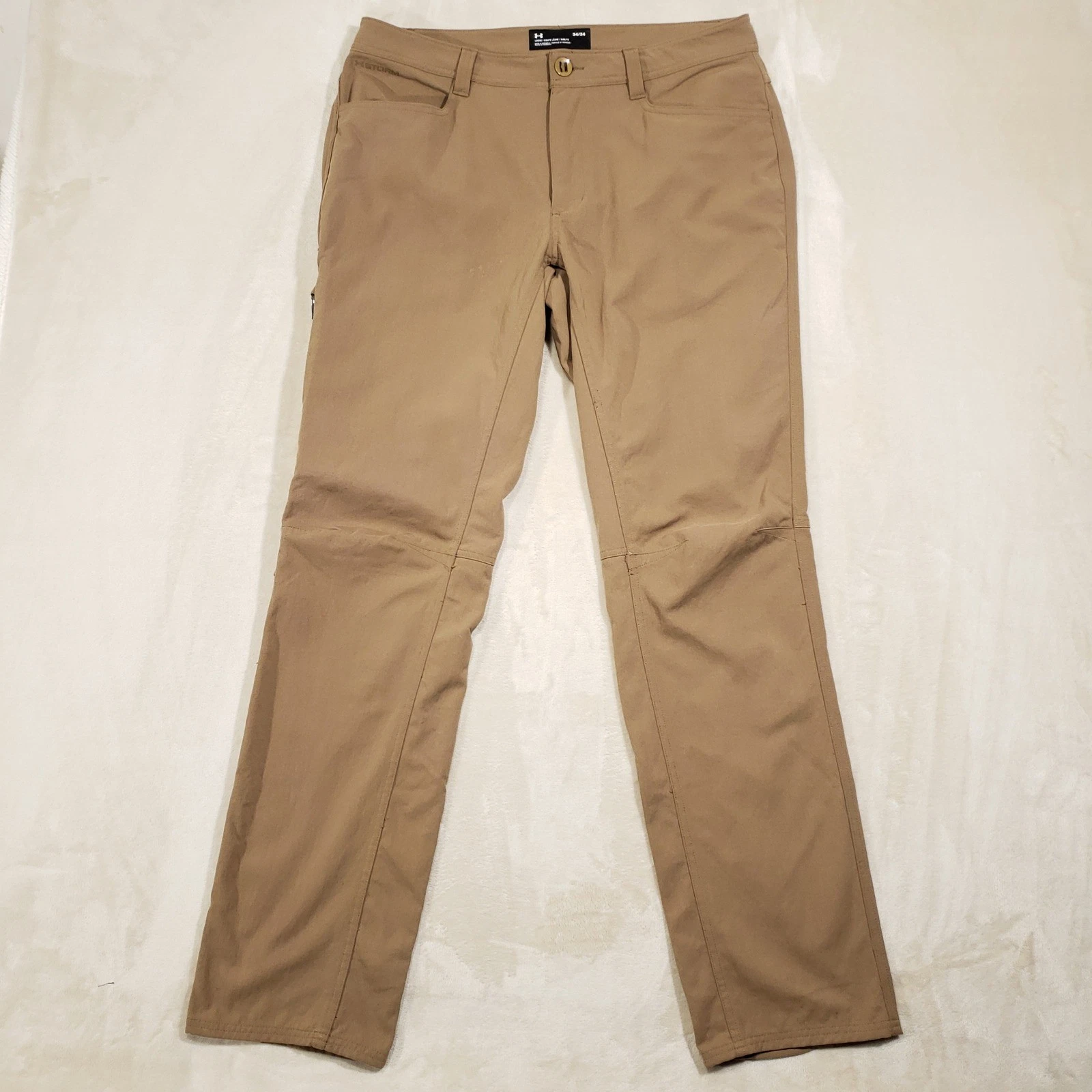 Under Armour Pants Mens 34x34 Tan UA Storm Loose Fit Straight Leg Outdoor Hiking
