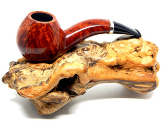 SER JACOPO L1 "DONKEY NUT" HAWKBILL ESTATE PIPE W/STERLING SILVER BAND