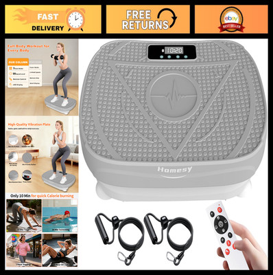 Vibration Plate Exercise Machine for Lymphatic Drainage | Resistance Bands, Remo