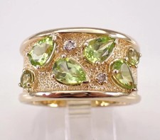 2Ct Pear Cut Lab-Created Peridot Vintage Engagement Ring 14K Yellow Gold Plated