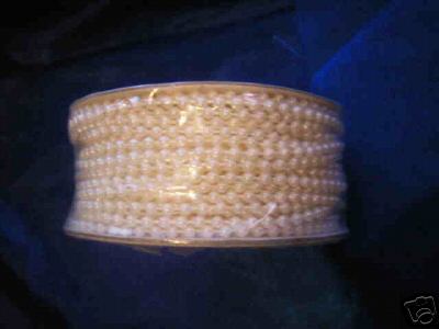 Pearls on a string 24 yards ivory 4mm embellishment decoration