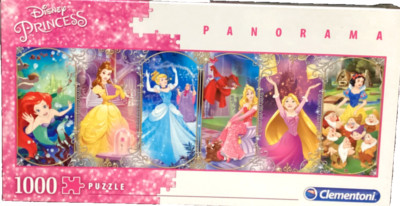 Clementoni 1000pc Disney Princess: 6 Princesses! Panorama Jigsaw Puzzle HTF